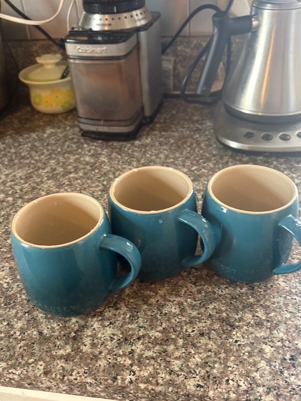 Le Creuset Caribbean Blue U Mug Set (3) – 13 oz – Discontinued Shape